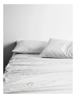 Best Sale ๐ Aura Home Vintage Stripe Sheet Set In Smoke ๐งจ
