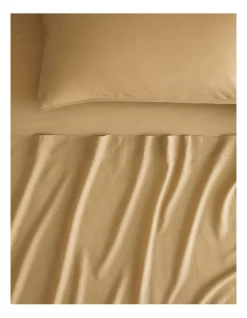 Flash Sale โ Sheridan Supersoft Lyocell Linen Sheet Set In Honey ๐