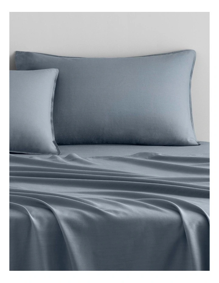 Brand new 🔥 Sheridan Supersoft Lyocell Linen Sheet Set In Bluebird 💯 - Image 2