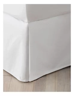 New โ๏ธ Sheridan Organic Cotton Percale 300TC Bedskirt In Snow โค๏ธ